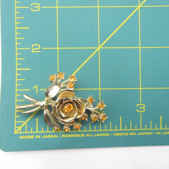 Vintage Coro Flower Brooch and Earrings Set - Picture 15 of 15